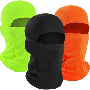 image:imageWTACTFUL Summer Balaclava Face Mask Men UPF50 Breathable Sun ProtectionBlack Fluorescent Green  Orange
