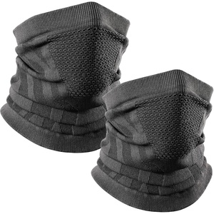 image:imageWTACTFUL Winter Neck Warmer Face Mask Windproof Breathable AntiFogAll Black  All Black