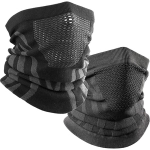 image:imageWTACTFUL Winter Neck Warmer Face Mask Windproof Breathable AntiFogAll Black  Black