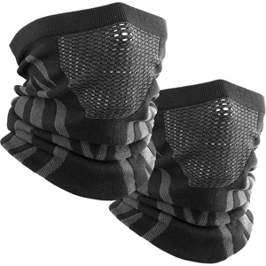 image:imageWTACTFUL Winter Neck Warmer Face Mask Windproof Breathable AntiFogBlack  Black