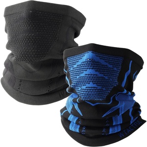 image:imageWTACTFUL Winter Neck Warmer Half Face Mask Windproof Thermal AntiFogBlack  Blue