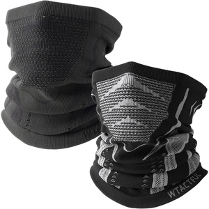 image:imageWTACTFUL Winter Neck Warmer Half Face Mask Windproof Thermal AntiFogBlack  Gray